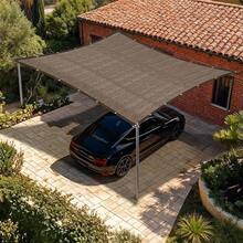 Coffee Color Sun Shade Net Anti-UV Sunshade Net Taped Edge Sun Net Mesh Pool Anti-UV Awning Plant Shed Sail - Coffee Brown - View 7