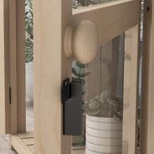 Two-Stage Wooden Greenhouse With Double Door And Roof Window, Windproof, Natural, 103x61x103cm On Site