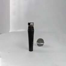 Professional Metal Wired Cardioid Dynamic Microphone Handheld Microphone Legendary Human Voice Microphone With 3m 6.35mm XLR Cable For Stage Performances, DJ, Karaoke, OK, Recording Of Human Voice Performances, Live Streaming - 黑色 - 查看 6