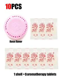 6pcs Lasting Fragrance Air Freshener (With Box), Rose Flavor, Ocean Flavor, Lemon Flavor, Household, Car, Wardrobe, Deodorant, Car Air Freshener, Solid Air Freshener, Non-Perforated Solid Aromatherapy Patch, Wardrobe Deodorant