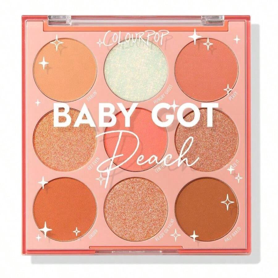 ColourPop Baby Got Peach Eyeshadow Palette - Orange &Amp; Coral Shadows With Metallic, Matte And Glitter Finishes - High-Pigment Eye Makeup With A Long-Wearing Formula (0.3 Oz) - ColorB - 查看 1
