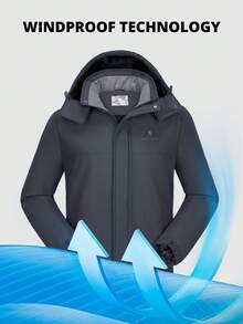 CAMEL CROWN 男士登山滑雪雪衣防水冬季外套單板滑雪風衣防風保暖連帽雪衣