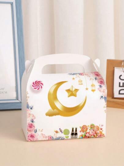 [Túi quà Ramadan] Túi xách tùy chỉnh Ramadan | In hình đèn lồng nhiều màu sắc và thiết kế mặt trăng, lý tưởng cho các bữa tiệc và quà tặng, rất phù hợp cho lễ kỷ niệm Ramadan và là món quà tuyệt vời cho người Hồi giáo.