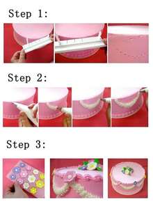 1set Cake Curved Decorating Tool ,Cake Piping Assistant, Curved Home DIY Baking Tool With Scale, Cream Decoration Skirt Edge Marker,Cake Supplies,Baking Supplies, Kitchen Essentials