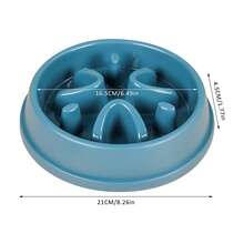 Slow Feeder Dog Bowls Anti-Choking Puzzle Pet Bowls Non Slip Interactive Maze Dishes For Dogs And Cats Food Training - 藍色 - 查看 4