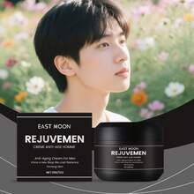 EAST MOON Men's Moisturizing Cream, Hydrating, Nourishing Lubricating Tender Refreshing Non-greasy Balancing Sebum Shrinking Pores Reducing Fine Lines Antioxidant Anti-Aging Facial Skin Facial Application Cream - Negro - Ver 7