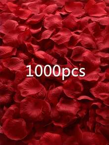 1000片/2000片人造玫瑰花瓣，仿真玫瑰花瓣，浪漫无纺布仿玫瑰花瓣，红/白/蓝/粉玫瑰花瓣，适用于婚礼、情人节礼物装饰、庆典装饰、家居装饰，浪漫手工散落花材，无纺布材质，多层花瓣，散落花材，告白花瓣，填充物，家居装饰，周年纪念装饰，情人节装饰 - 彩色 - 查看 2