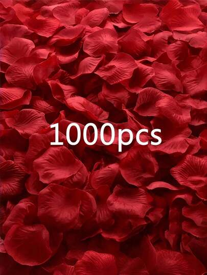 1000 piezas/2000 piezas Pétalos de rosa artificiales, pétalos de rosa falsos, pétalos de rosa de imitación de tela no tejida romántica, pétalos de rosa rojos/blancos/azules/rosas, adecuados para bodas, regalos del Día de San Valentín, decoración de celebraciones, decoración del hogar, flores esparcidas hechas a mano románticas, material no tejido, pétalos en capas, flores esparcidas, pétalos de confesión, relleno, decoración del hogar, decoración de aniversario, decoración del Día de San Valentín
