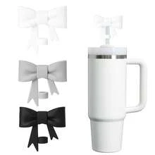 3pcs Silicone Bow Straw Lids - Compatible With Stanley Cups, Straw Cap Dust Cover - Fits 0.4 Inch/10mm Cups, Holiday Gift, Christmas Gift - Multicolor - View 14