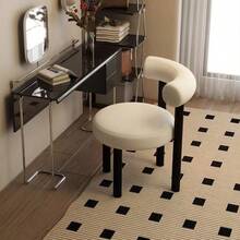 Sillón Minimalista Moderno Individual - Reclinable Manual en /Beige con Cojín Acolchado y Respaldo Tipo, Asiento Acogedor para Uso Exterior / Sala de Estar, Dormitorio, Balcón - Blanco - Ver 6