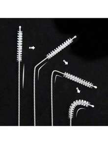 6pcs Metal Straw Cleaner - Extra Long Stainless Steel Brush For Cleaning Reusable Straws, Water Bottles And Pipes - White - View 5