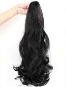 假发马尾辫环绕式长马尾辫，三爪长发高马尾夹，无缝假发夹式自然蓬松逼真马尾辫 HA2784 优雅发夹 女士发爪发夹 冬季发饰 - 加長款 - 查看 12