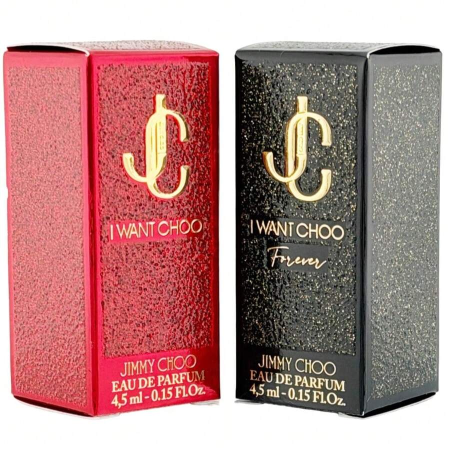 I Want Choo EDP & I Want Choo Forever Perfume For Women By Jimmy Choo ( 2 PCS EDP Perfumes 0.15oz/4.5ml*2) - 花卉印花 - 查看 1