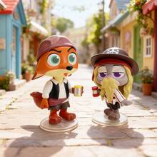 Miniso 迪士尼疯狂动物城伙伴伪装系列盲盒，精致PVC角色人偶，收藏摆件，桌面装饰/礼品佳品（1个随机发货） - 彩色 - 查看 7