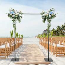 Rainaut Set Of Freestanding Iron Black Backdrop Stand Rack, Adjustable Photo Backdrop Stand Kit, Heavy Duty Backdrop Stand With Steel Base For Photography, Studios, Banner Frame Backdrops, Weddings, Receptions, Birthday Parties, Business Events, And Other Indoor Or Outdoor Occasions,Black - màu đen - Xem 3