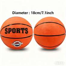 1 Piece Basketball, Rubber Material, 3 Balls, Standard Size Bright Color Fashion Basketball Fitness Products, Daily Game Training Balls, Gift For Grandchildren Multi-Purpose Products - Burnt Orange - View 7