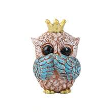 3 Mini Adornos Creativos de Búhos, Adorables Estatuas de Resina de Animales para Decoración de Mesas, Salas de Fiestas y Hogar