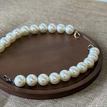 2条可拆卸珍珠包链，手工DIY包包配饰项链，适用于手提包、钱包、手机壳和其他手工制品，时尚、简约、优雅、美观，方便替换单肩包链。 - 白色 - 查看 3