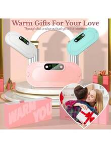 Portable Cordless Heating Pad For Period Cramps |   Fast-Heated Belly Wrap With 3 Heat Levels & 4 Massage Modes |   Menstrual Back/Belly Pain Relief Warm Gift For Women (Pink) - 粉色 - 查看 6