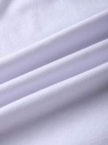 女士花卉印花圆领短袖休闲百搭 T 恤 - 白色 - 查看 5