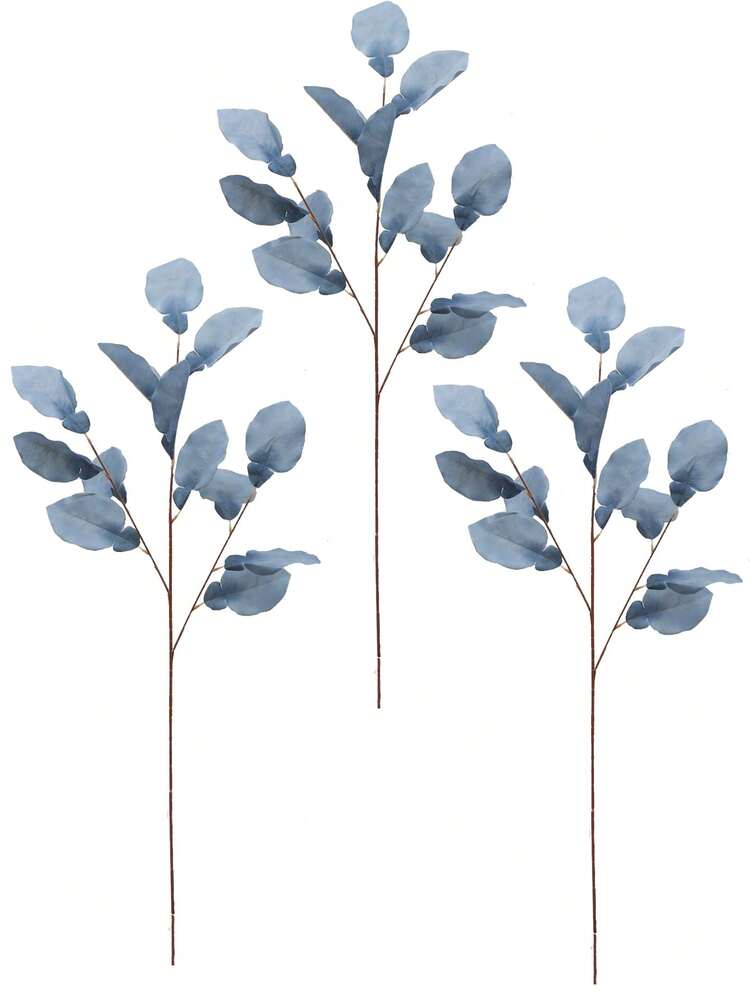 1 件人造植物，1 米高人造植物叶子，适用于家居装饰、情人节、礼物 - 藍色 - 查看 7