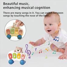 Juguete de oso de peluche de coche con sonido y luz musical multifuncional para bebés, juguete interactivo de múltiples escenarios, juguete educativo para bebés, juguete de pista deslizante giratoria, juguete de aprendizaje interesante (baterías no incluidas) - Multicolor - Ver 5