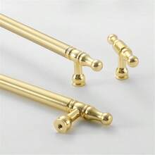 1 pezzo Maniglia in lega di alluminio stile europeo per anta di armadio, colore nero, oro, nichel, per maniglie e pomelli di mobili da cucina, cassetti, ante di mobili - Multicolore - Visualizzare 3