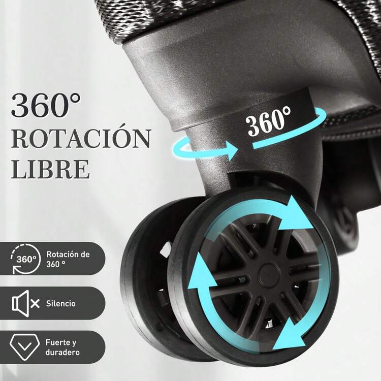 Nueva moda de 20 pulgadas rueda universal equipaje de viaje retro estilo portátil caja de tirador maleta de negocios - Gris Oscuro - Añade 5