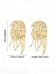 一对独特时尚的金属动物造型几何鹰头耳环，适合女性日常佩戴和参加派对作为礼物 - 老鷹頭 - 查看 5