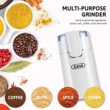 Gevi 12-Cup Electric Coffee Grinder With Stainless Steel Blades, Black - White - View 8