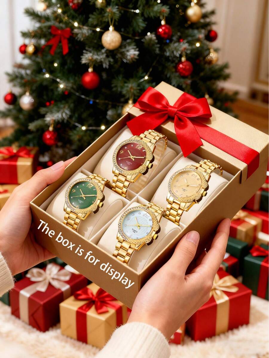 Relógio feminino moderno, versátil, elegante e charmoso (1 unidade), disponível em várias cores, ideal para presentear sua irmã, perfeito para uso diário, essencial para o Halloween, Natal ou aniversário. - Multicolorido - Ver 1