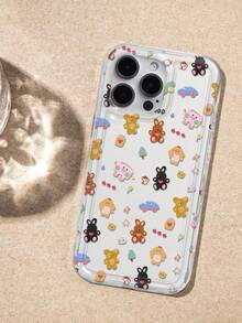 Toy Bear Rabbit Print Clear Case Compatible With IPhone 13/11/17/17pro/16/14/15/15pro/15 Plus/15 Promax/7plus/8plus/X/Xs Max/Xr/11pro/12pro/13pro/14pro/12mini/13mini/11promax/12promax/13promax/14promax/14plus/17pro Max/17Air/6/6s Plus/7/8/16Pro/16plus/16promax/Se2/17promax&Compatible With Samsung Galaxy/A54/A14/A12/A13/A15/A32/A33/A24/A52S/S20/S21/S22/S23/S24/S23Plus/S24ultra/S25/A15/A33/A23 - Multicolor - View 5
