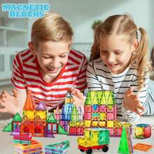 Magnetic Building Blocks 40/64/100pcs Set Magnetic Construction Blocks Magnetic Game Board Dress-Up Role Play Set STEM Educational Building Stacking Game Montessori Learning Toy Children Boys Girls Gift Kindergarten Preschool Toy Mixed Colors - Multicolor - View 9