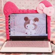 Sanrio 250cm Stretchy Cat Bow Tie LCD Monitor Dust Cover Protector Sleeve, Fits 18-32 Inch Displays