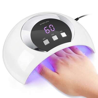  LKE 54W Nail Light, UV LED Light, UV Nail Dryer, Nail Curing Light For Gel Nails With Auto Sensor / 3 Timer Settings, Professional Nail Dryer Gel Polish Curing Light Nail Art Tools (White)