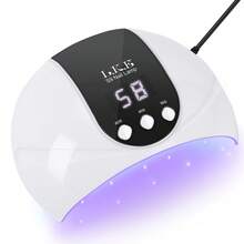 LKE 54W Nail Light, UV LED Light, UV Nail Dryer, Nail Curing Light For Gel Nails With Auto Sensor / 3 Timer Settings, Professional Nail Dryer Gel Polish Curing Light Nail Art Tools (White) - 黑與白 - 查看 9