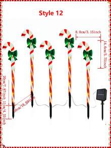 1-5 件 LED 户外太阳能地插圣诞老人雪橇灯，防水太阳能庭院装饰圣诞驯鹿灯 - 彩色 - 查看 21