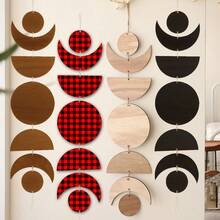 1 Piece Moon Cycle Wall Decor For Bedroom - Wooden Decorative Moon Phase Wall Art -Boho Wall Hanging Bohemian Decor For For Living Room,Home Decor ,Room Decor,Wall Decor Gifts Birthday Graduation