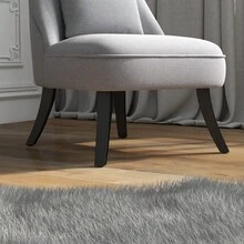 HOMCOM Relaxing Chair With Back Cushion, Elevated Feet, Linen Grey 52.5x69x77cm For Comfortable Relaxation