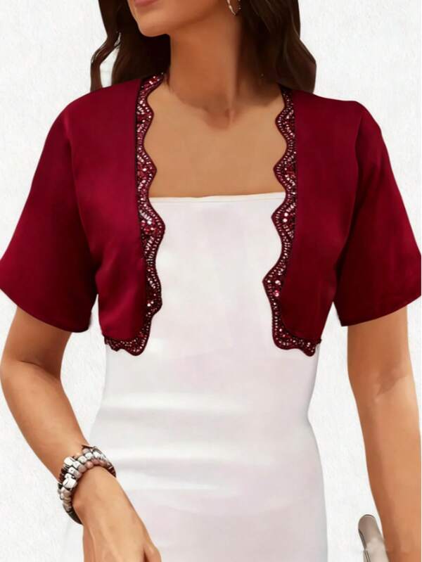 Lightweight Knitted Cover Up For Women, Thin Summer Sun Protection Cover-Up, Paired With Camisole, Short Shawl Outerwear