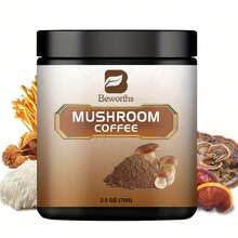 Mushroom Coffee-Instant Coffee Mixed With Ganoderma Lucidum, Cordyceps Sinensis, Lion'S Mane, Chaga And Turkey Tail Mushrooms-250g/8.8oz - 70g - 查看 7