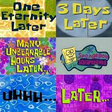 SpongeBob SquarePants 61张卡通海绵宝宝过渡贴纸，可用于装饰手机壳、行李箱、笔记本电脑、吉他、水瓶、笔记本、摩托车、汽车、电脑、手机、装饰品、贴纸、儿童玩具 - 彩色 - 查看 3