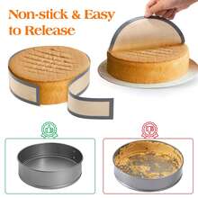 4pcs 9 Inch Silicone Baking Mat For Springform Pan - Non-Stick Bottom & Side Liner For Cheesecake, Cakes And Pies - Reusable Pan Protector For Home Bakers & Chefs - Oven Easy Clean Leak Prevention Liner - Grey - View 7