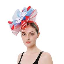 1件女士礼帽，德比帽，大花朵装饰，2025款，适合优雅的下午茶派对，女士发饰 - 彩色 - 查看 15