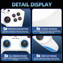 YIYI X10 Pro 2025 New Retro Game Console Game Stick, Built In 50000+ Retro Games 51 Emulator Console,4K HD Output Plug And Play Retro Gaming Stick,Cortex-A55,Plug & Play Video Games For TV 128G 1pc (Blue/White) - Nhiều màu - Xem 3