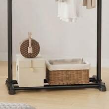 Double-Rod Clothes Rack, Can Hang Clothes, Multifunctional Bedroom Garment Rack - Một cỡ - Xem 4