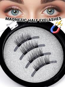 MAANGE Bộ 2/1 cặp mi giả từ tính nửa dải, không cần keo, mi giả ngắn từ tính, tạo vẻ tự nhiên, mi giả mắt mèo nửa dải tiện dụng, có thể tái sử dụng, phù hợp cho nối mi, phù hợp cho mắt mí sụp, quà tặng cho các blogger làm đẹp, mi giả, lông mi, dụng cụ trang điểm, đồ dùng cần thiết cho người mới bắt đầu, quà tặng ngày lễ - Nửa mắt chéo - Xem 12