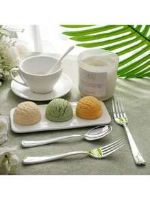 150pcs Silver Cutlery Set, Including Heavy Duty Dessert Forks And Spoons, 50 Forks, 25 Spoons, 25 Knives, Suitable For Parties, New Year Gatherings And Engagements - Silver - View 5