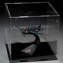 Acrylic Display Case Clear Dustproof Protection Collectibles Cube Display Box P - White - View 2