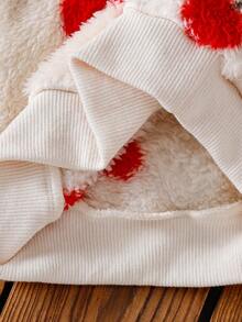 2pcs Baby Girls Cherry Embroidery Long Sleeve Top And Long Denim Pants Set - Multicolor - View 6